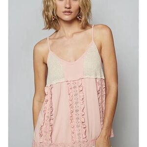 POL Pink and Cream Camisole